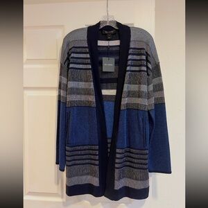 St. John Multicolor Striped Cardigan